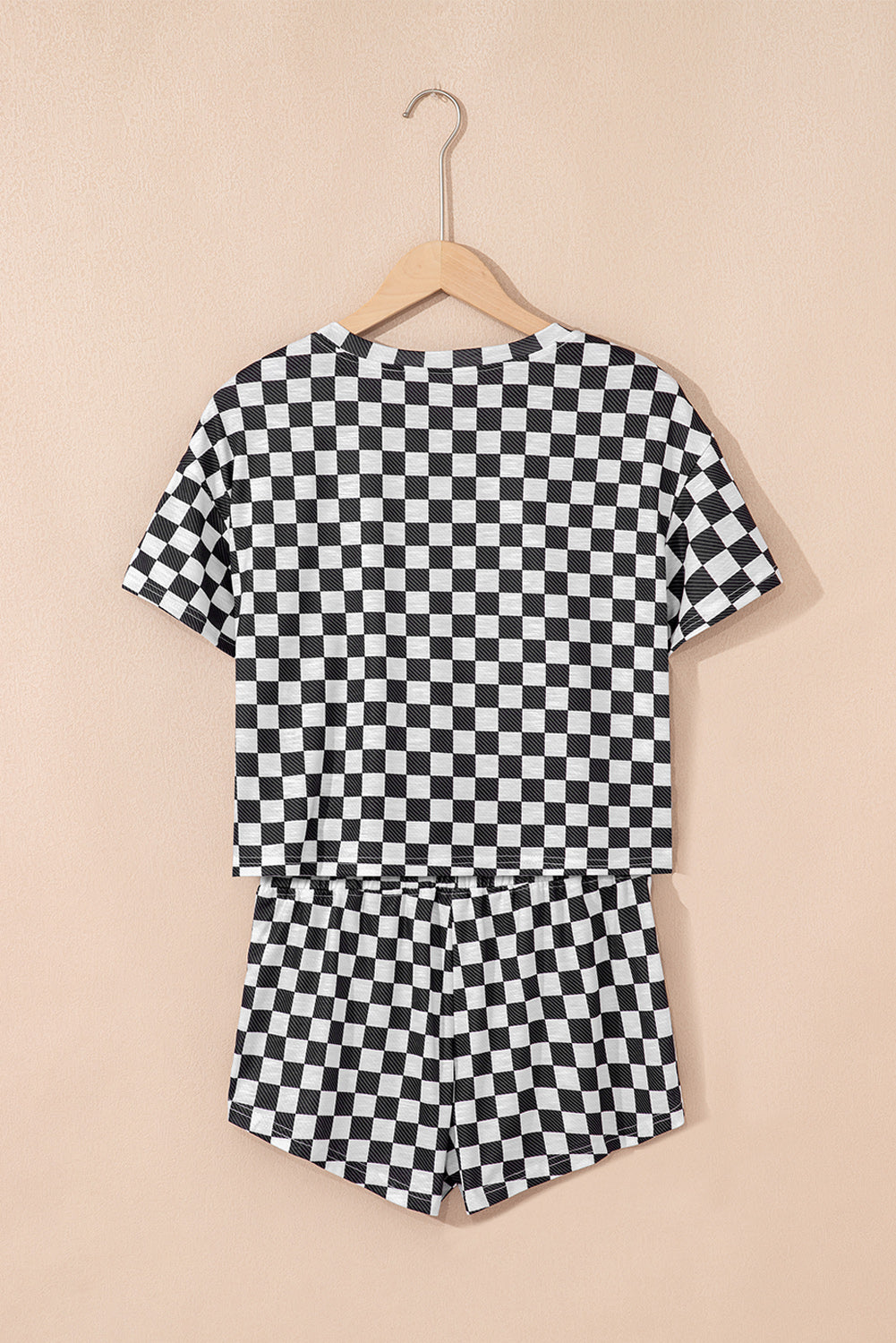 Luxury Checkerboard T Shirt and High Waist Skorts Set - Concordia Style Boutique