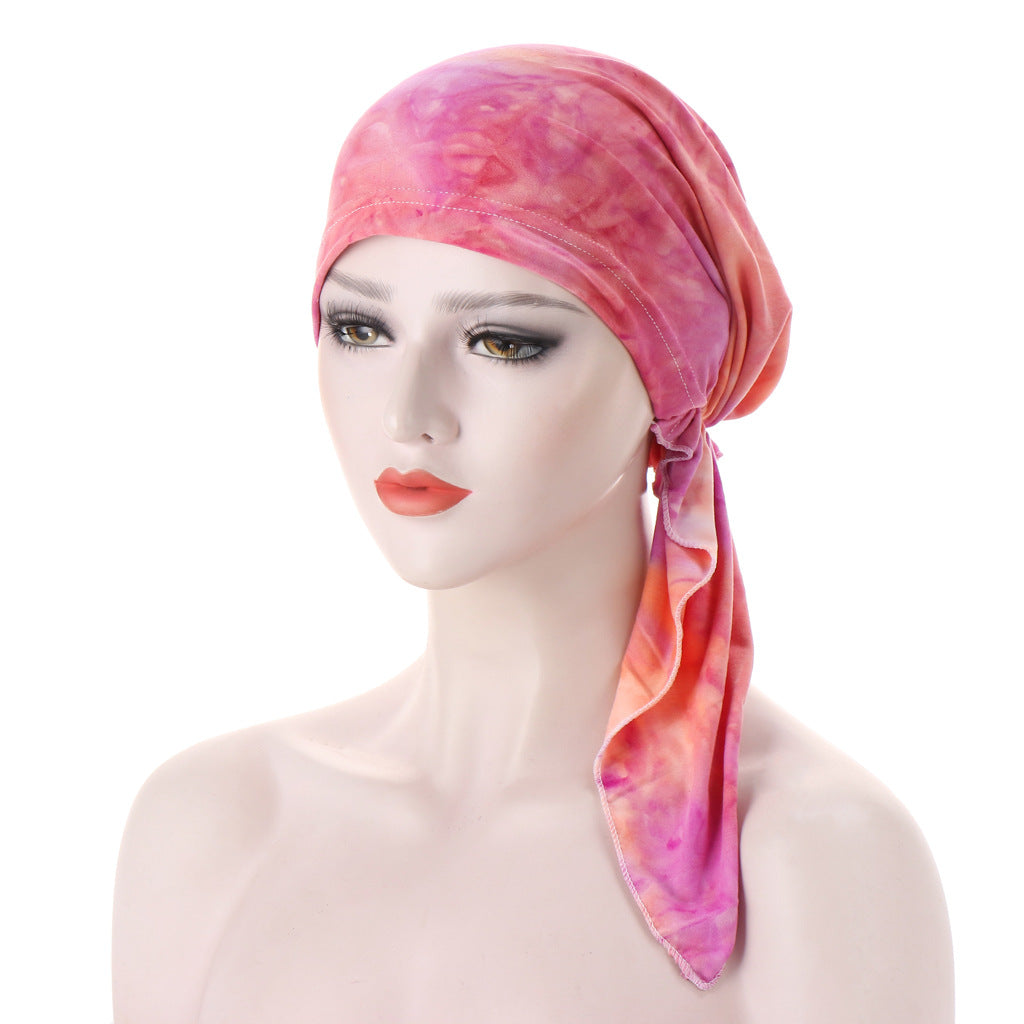 Curved Tail Turban Hat Flower Cloth Pullover - Premium head wrap from Concordia Style Boutique - Just $13.98! Shop now at Concordia Style Boutique