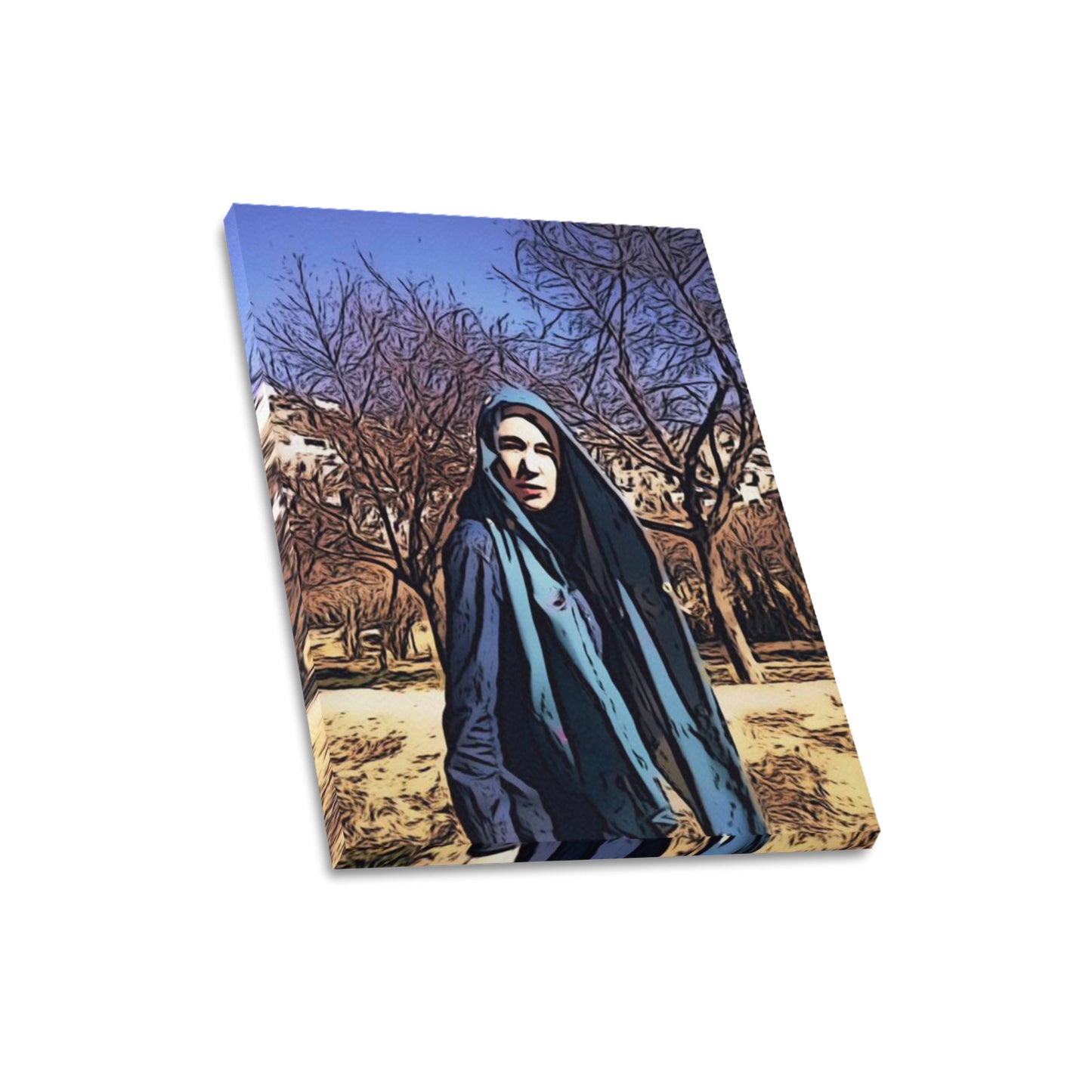 Frame Canvas Print 16"x20" (Made in USA) - "Linda In Kabul" - Premium Frame Canvas Print from Inkedjoy - Just $48.82! Shop now at Concordia Style Boutique