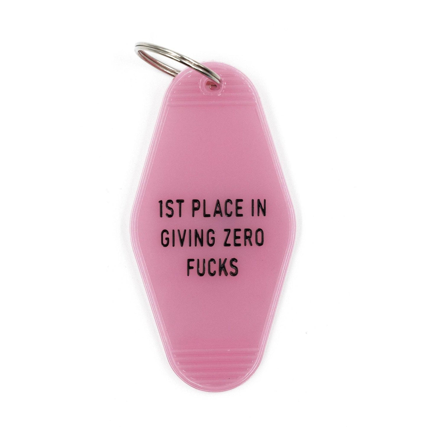 1st Place in Giving Zero Fucks Keychain in Blush Pink - Concordia Style Boutique