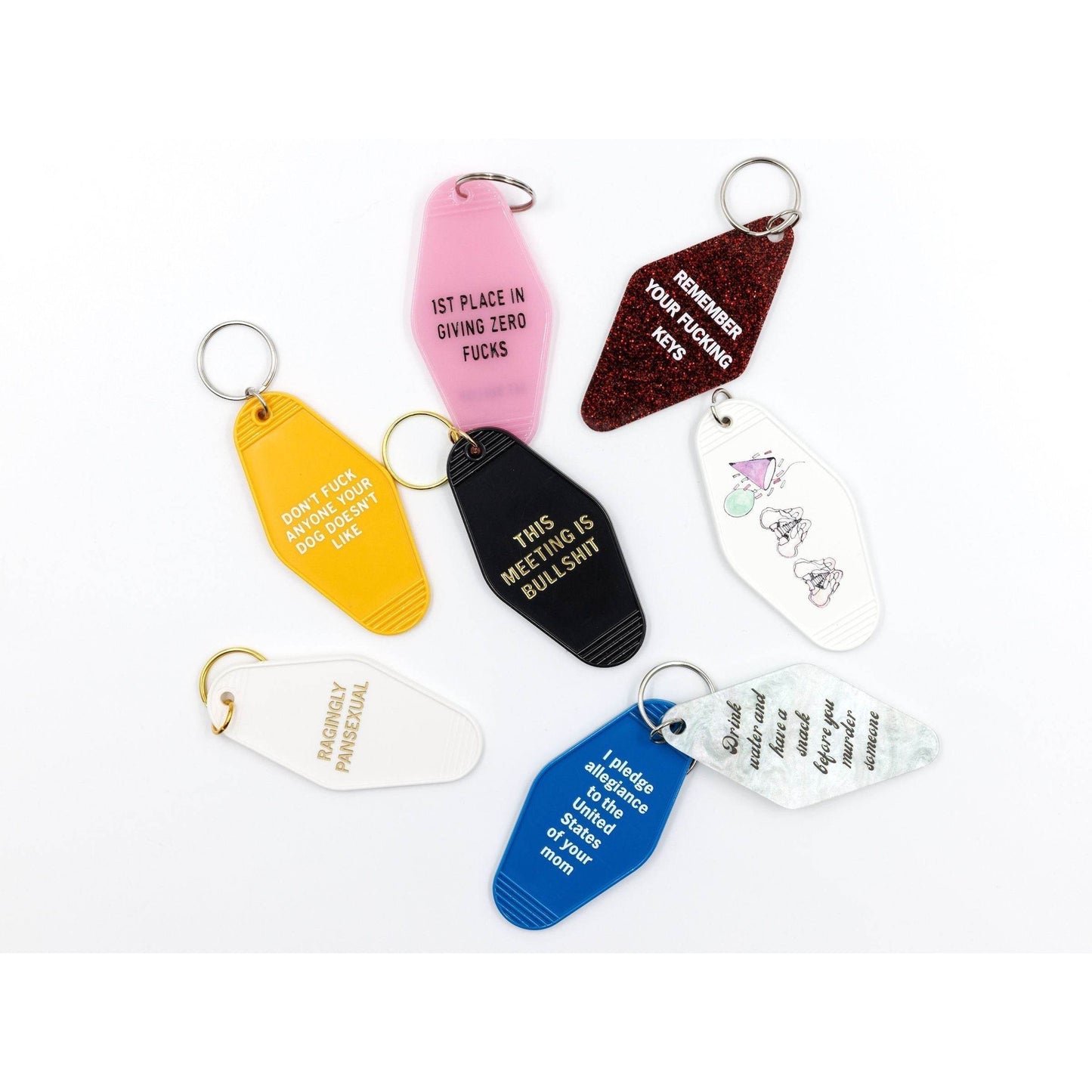 1st Place in Giving Zero Fucks Keychain in Blush Pink - Concordia Style Boutique