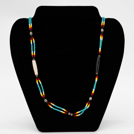 Colorful Beaded Necklace | #2 | Handmade by Oglala Lakota Artist Roni Matzke