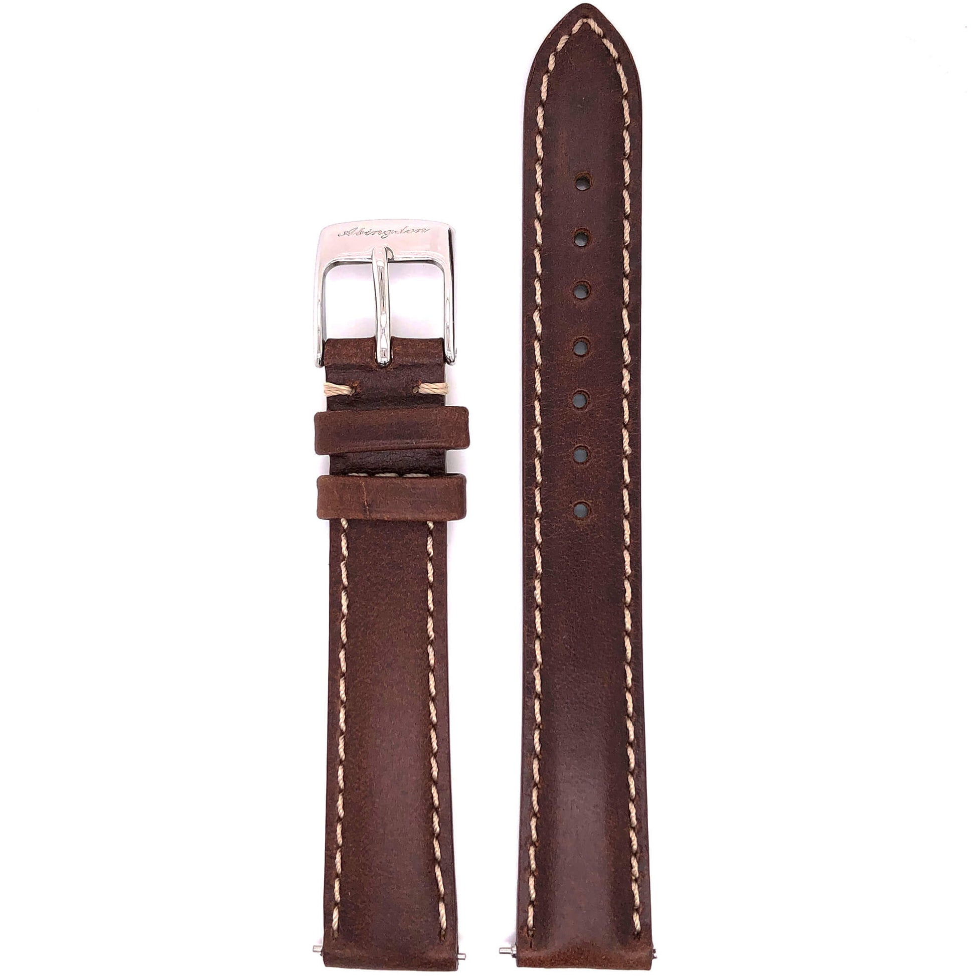 BAND - 16mm Oil Tan Leather Contrast Stitch - Concordia Style Boutique