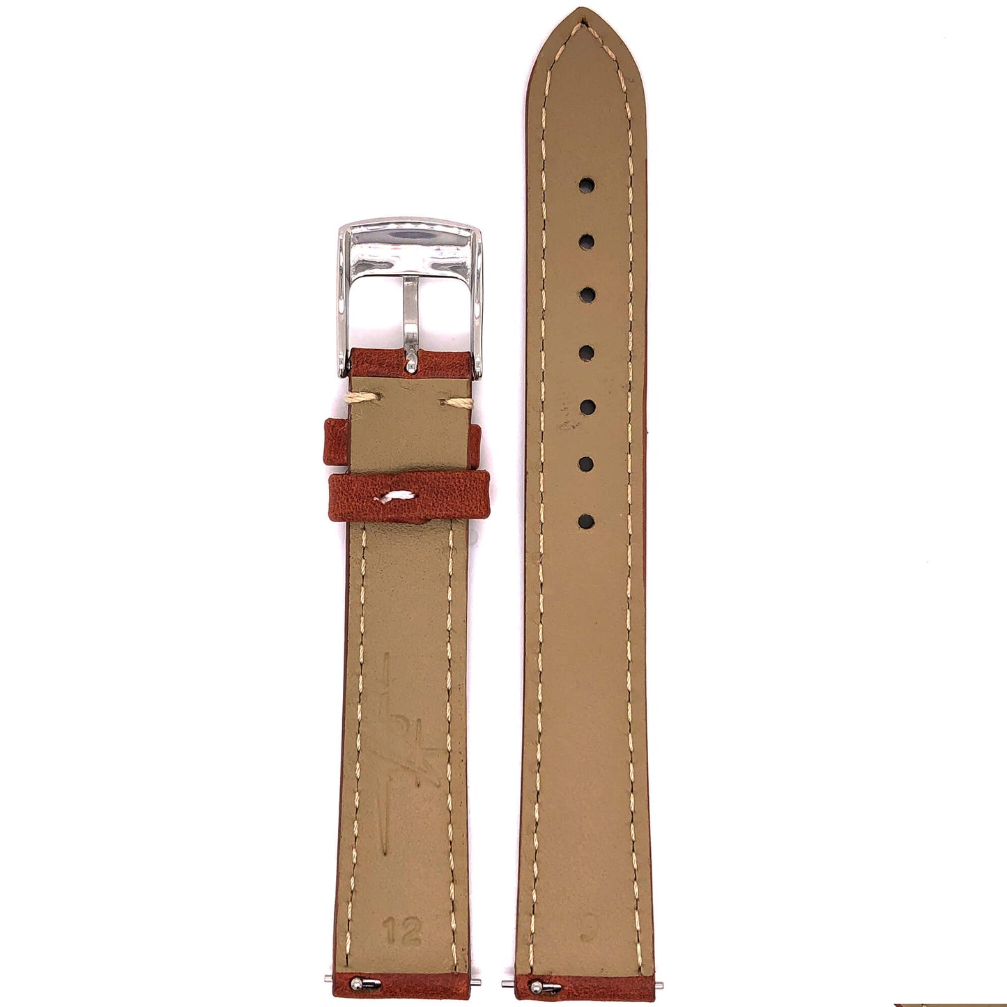 BAND - 16mm Oil Tan Leather Contrast Stitch - Concordia Style Boutique