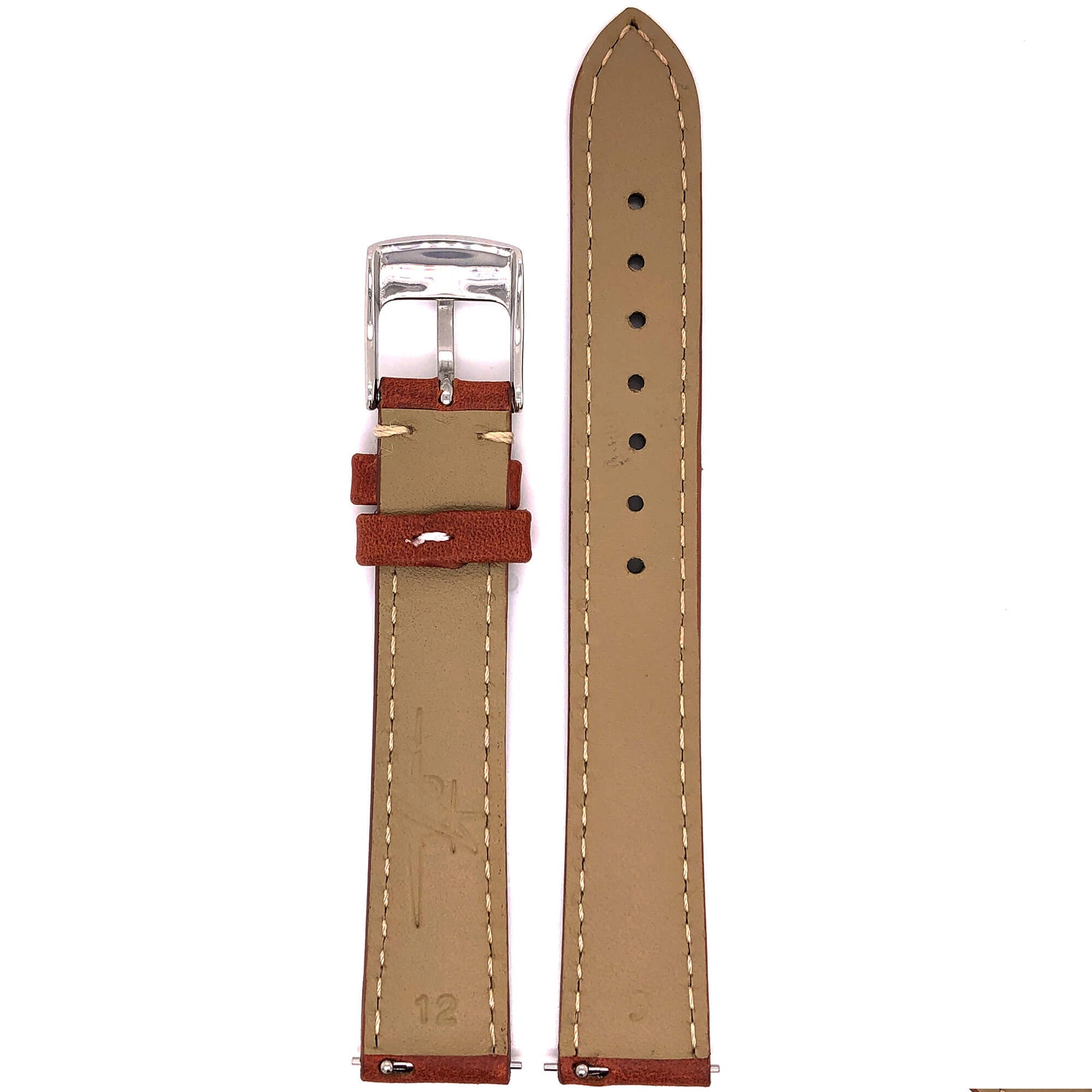 BAND - 16mm Oil Tan Leather Contrast Stitch - Concordia Style Boutique