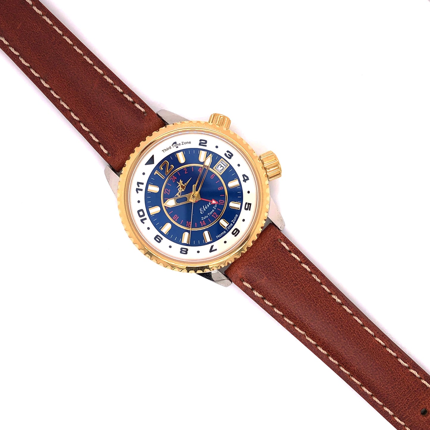 BAND - 16mm Oil Tan Leather Contrast Stitch - Concordia Style Boutique