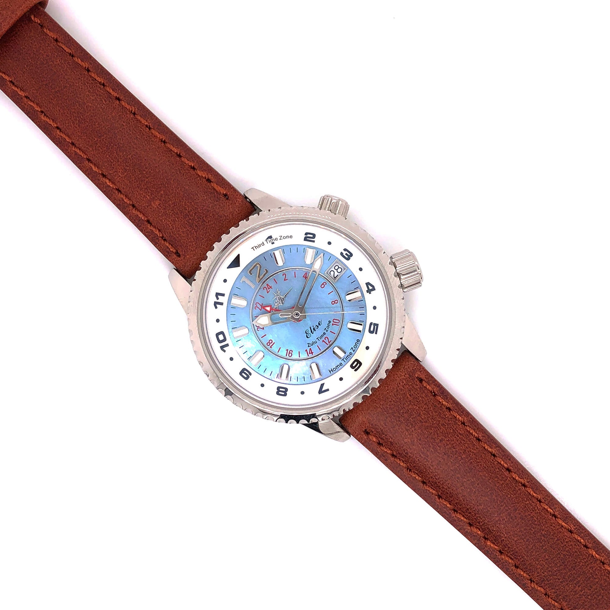 BAND - 16mm Oil Tan Leather Matching Stitch - Concordia Style Boutique