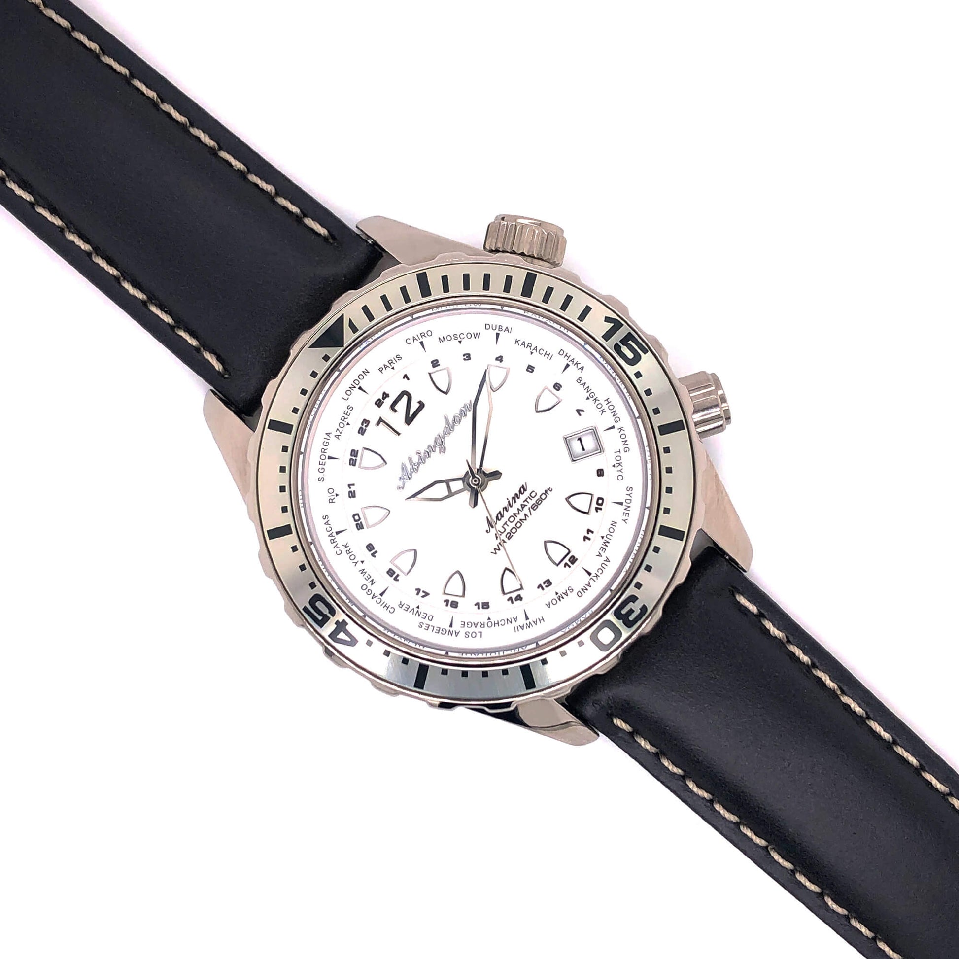 BAND – 20mm Oil Tan Leather Contrast Stitch - Concordia Style Boutique