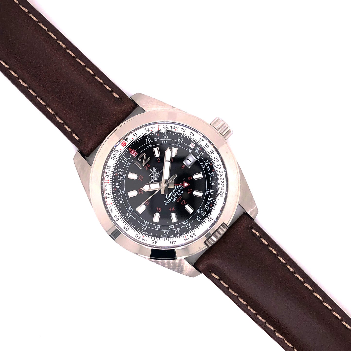 BAND – 20mm Oil Tan Leather Contrast Stitch - Concordia Style Boutique