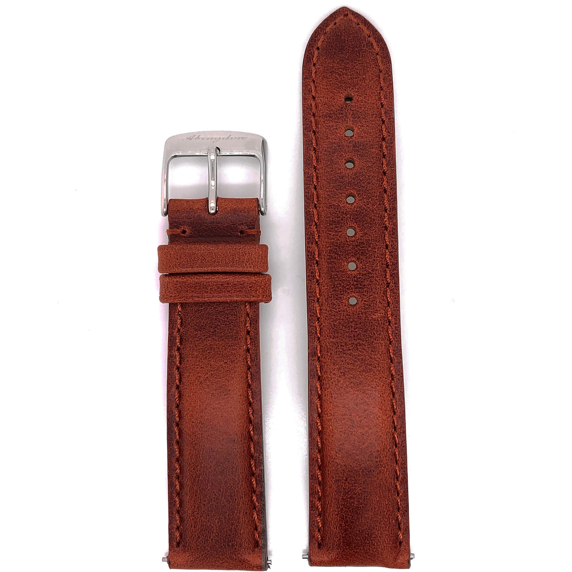 BAND – 20mm Oil Tan Leather Matching Stitch - Concordia Style Boutique