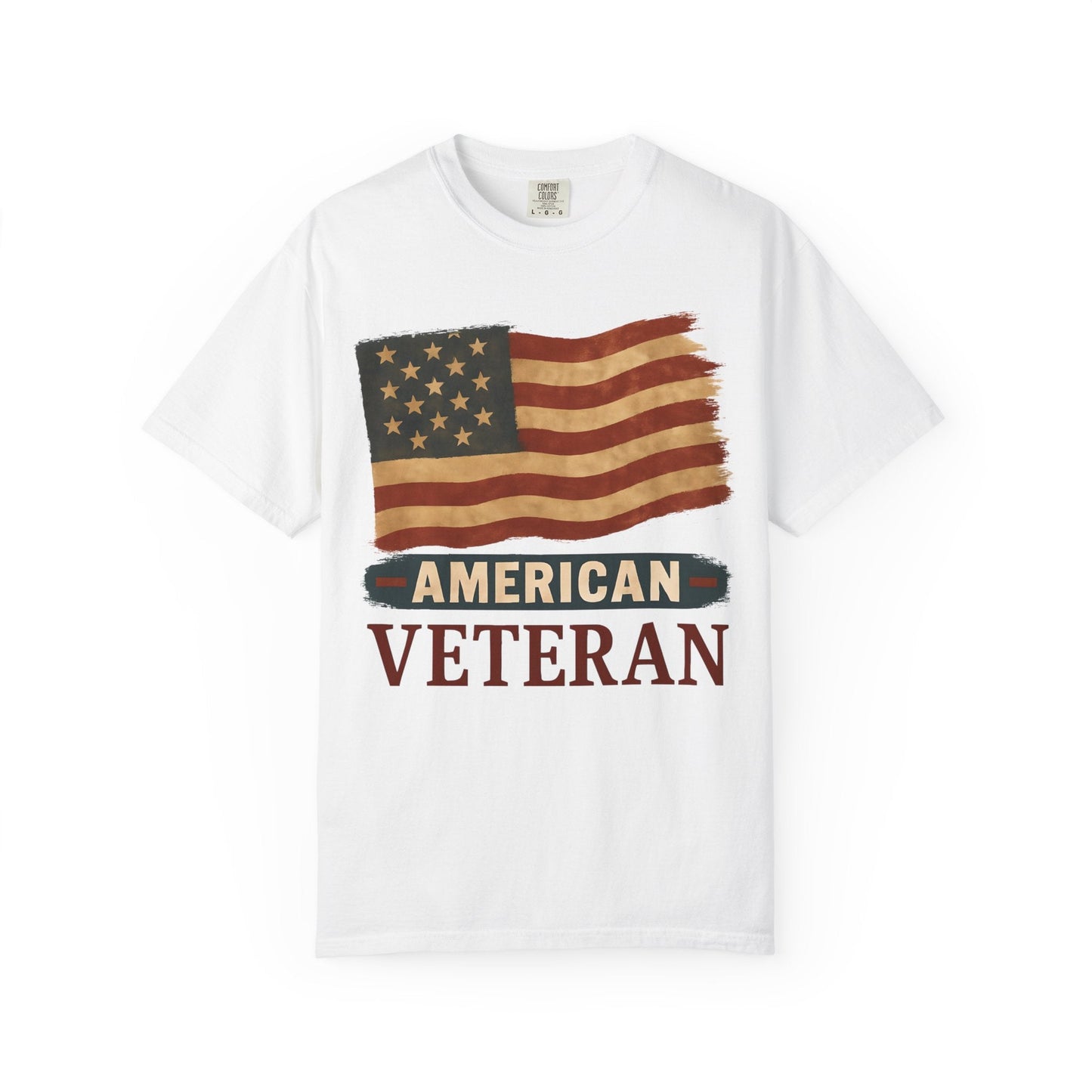 American Veteran Unisex Garment-Dyed T-shirt, Patriotic Tee, Military Appreciation, Veterans Day Gift, Casual Wear, Comfortable Style