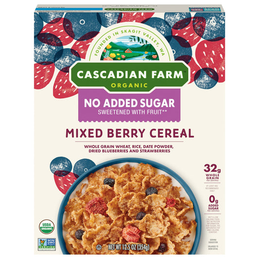 Cascadian Farm Organic Mixed Berry Cereal, 12.5 oz, 10-Count Case - Concordia Style Boutique