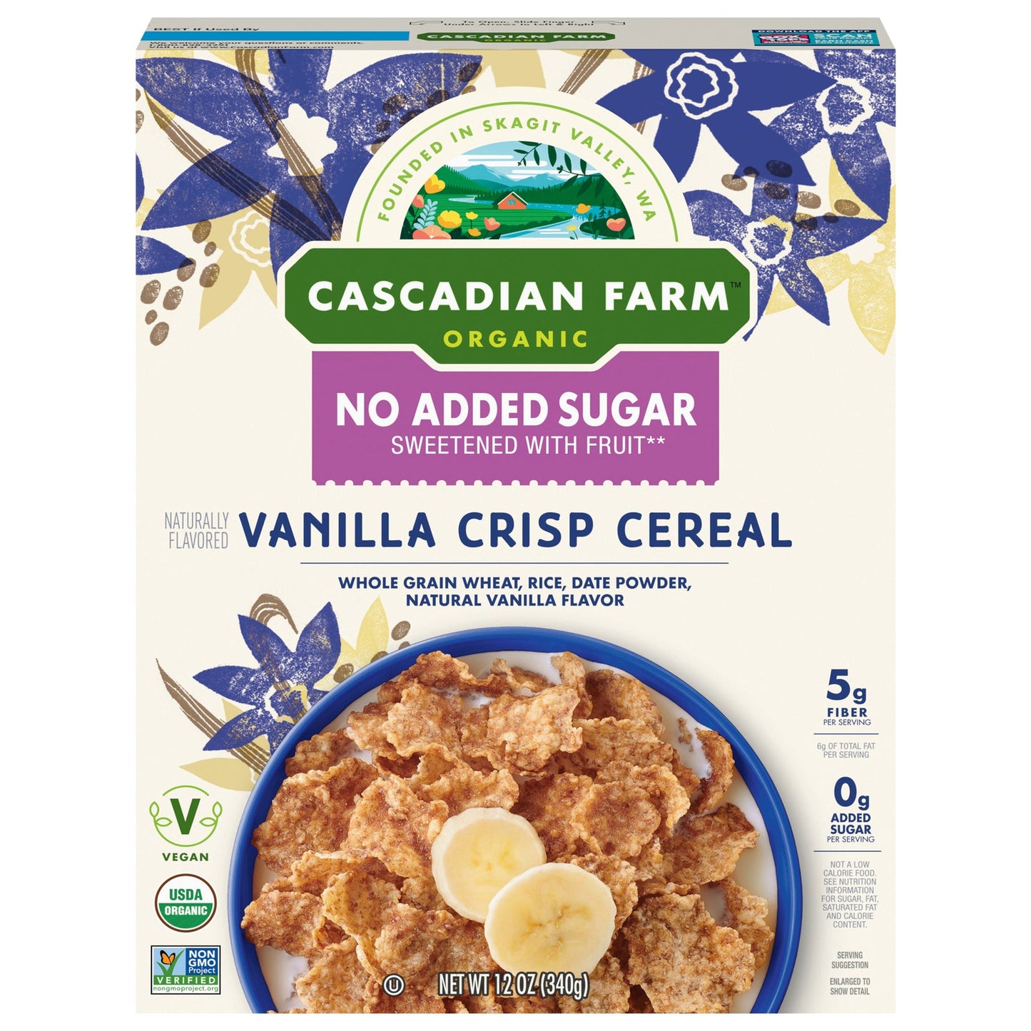 Cascadian Farm Organic Vanilla Crisp Cereal, 10-12 oz, (Pack of 10) - Concordia Style Boutique