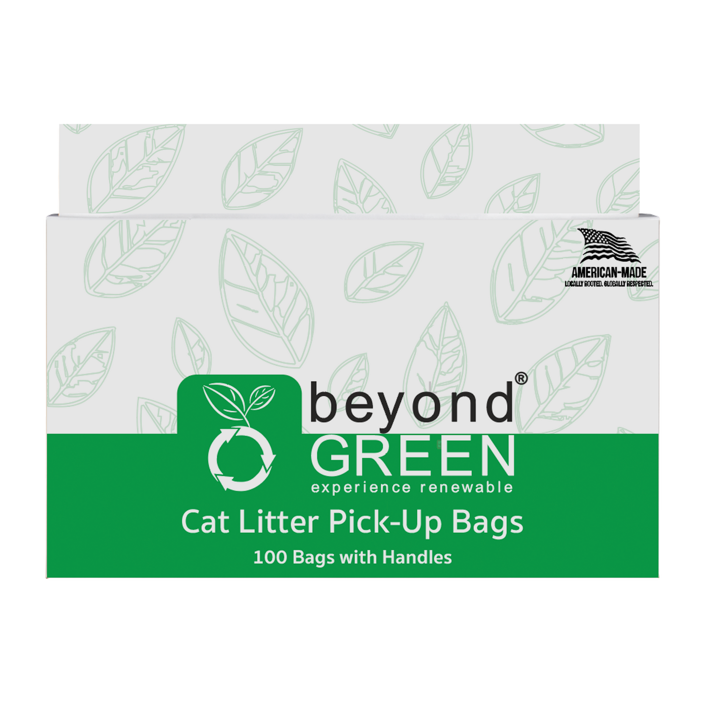Regular Plant-Based Cat Litter Pick-Up Bags with Handles - 50 Bags