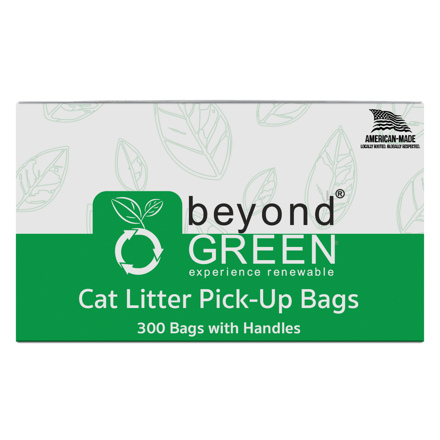 Regular Plant-Based Cat Litter Pick-Up Bags with Handles - 50 Bags