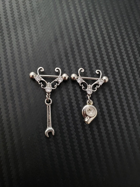 Car Part Nipple Rings