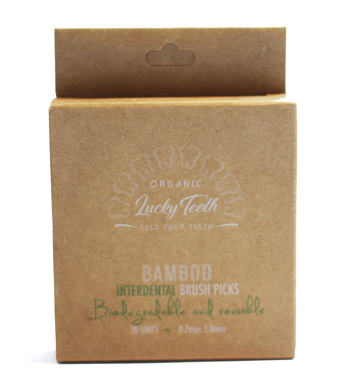 Reusable Bamboo Interdental Brush / Flossers. Part Compostable and Biodegradable. 0.7 mm & 1.0mm (20 pack)