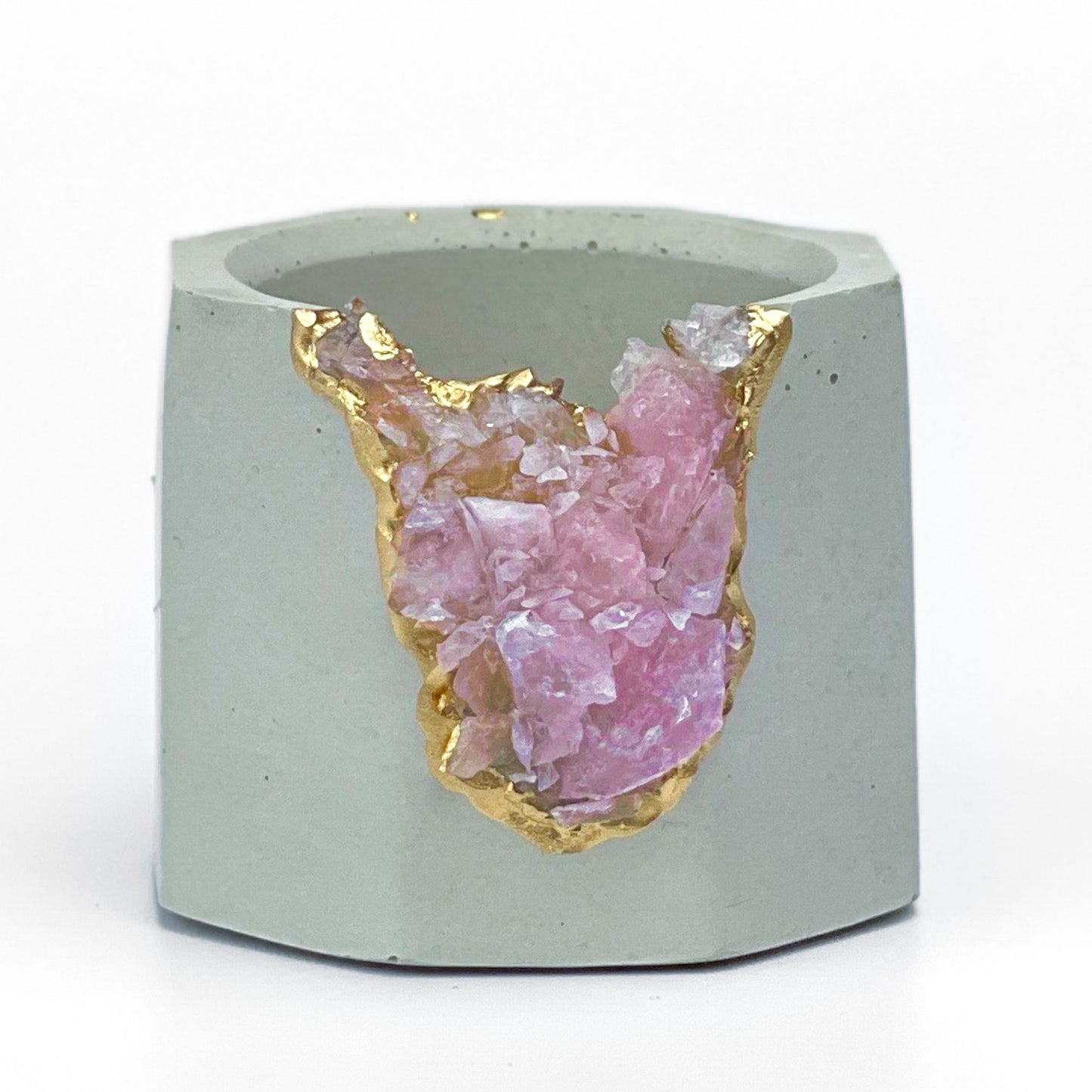Raw ROSE QUARTZ GEODE PLANTER - Concordia Style Boutique