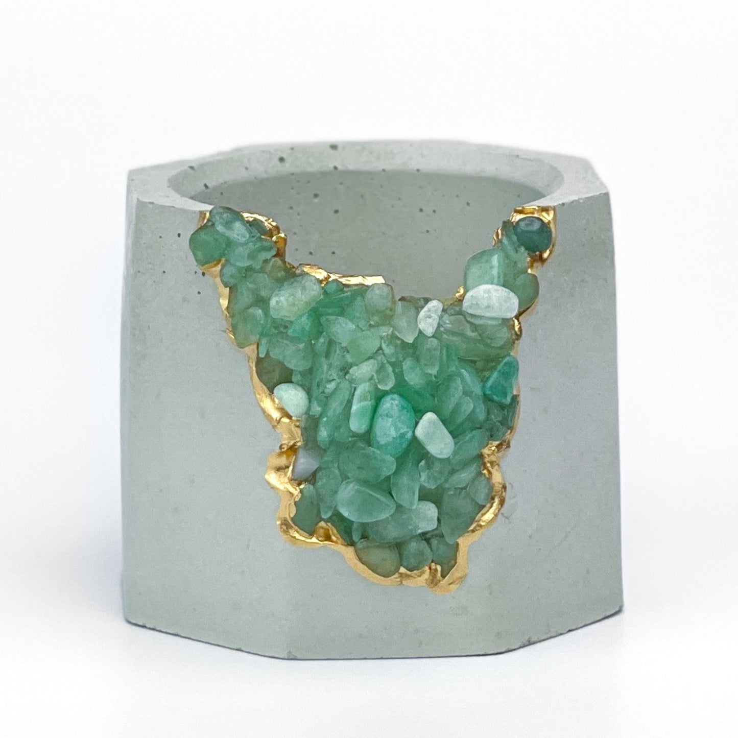 GREEN AVENTURINE GEODE PLANTER - Concordia Style Boutique