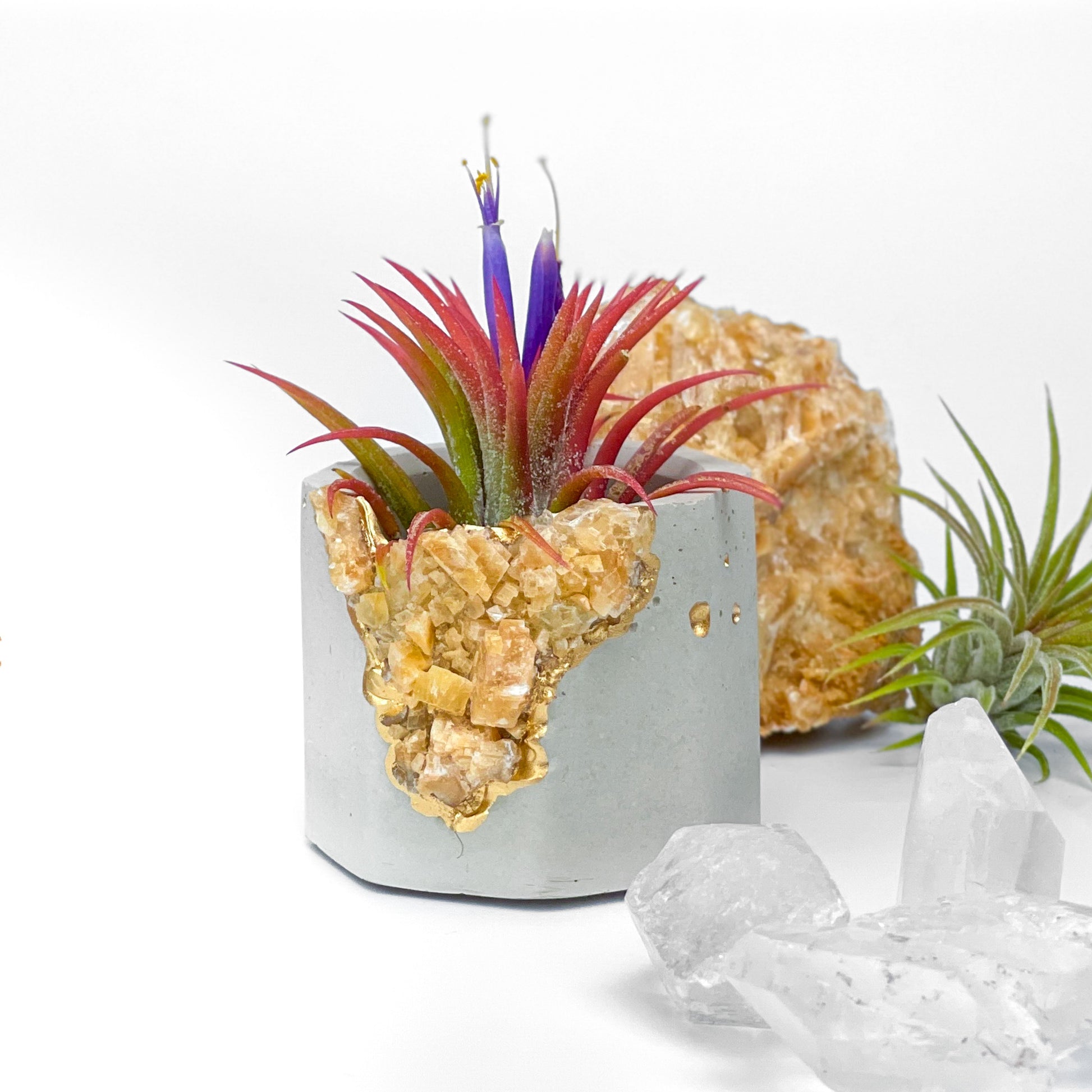 ORANGE CALCITE GEODE PLANTER - Concordia Style Boutique