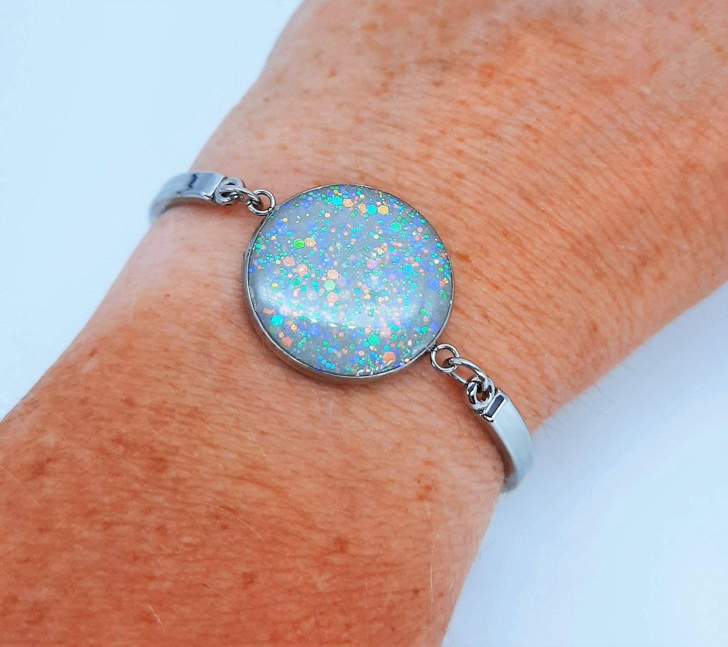 Sparkle Resin Bangle Bracelet