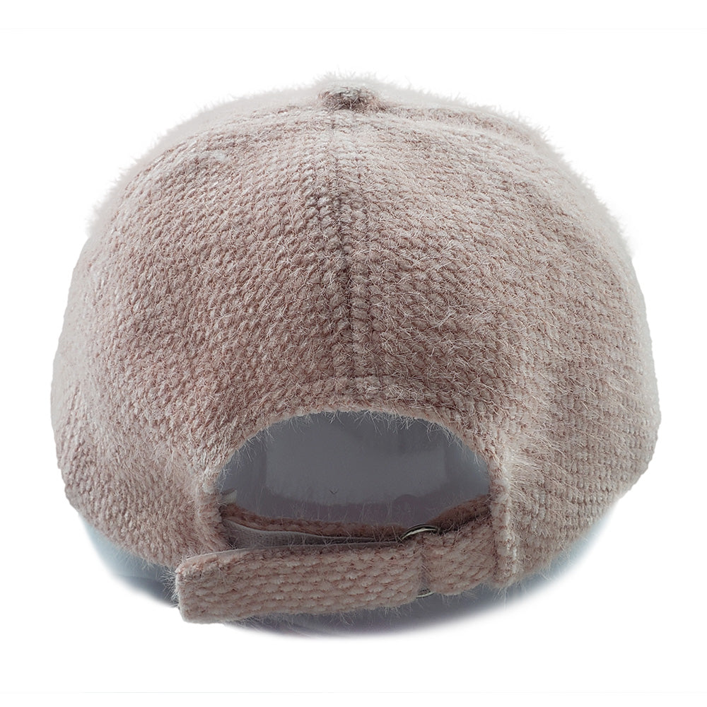 Fleur Winter Baseball Hat in Pink