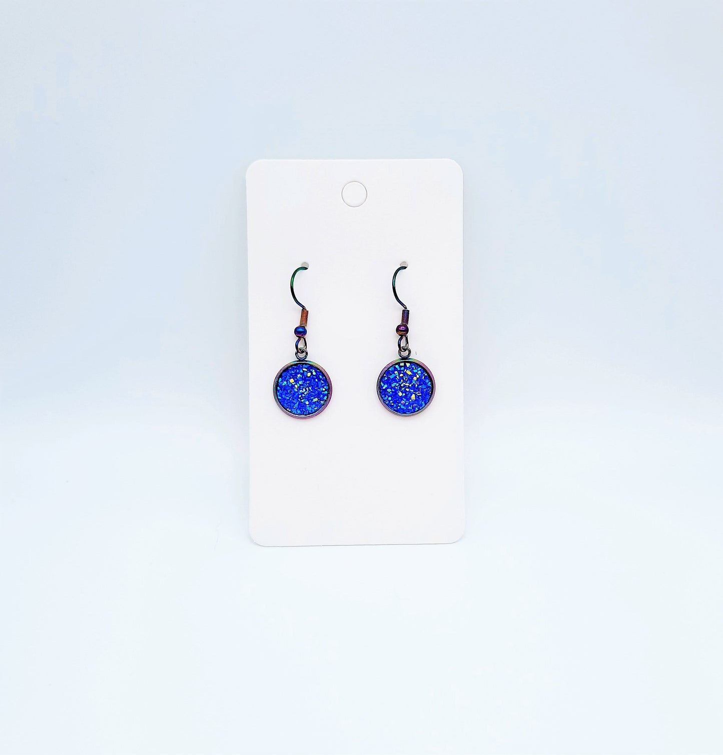Iridescent Druzy Stone Earrings
