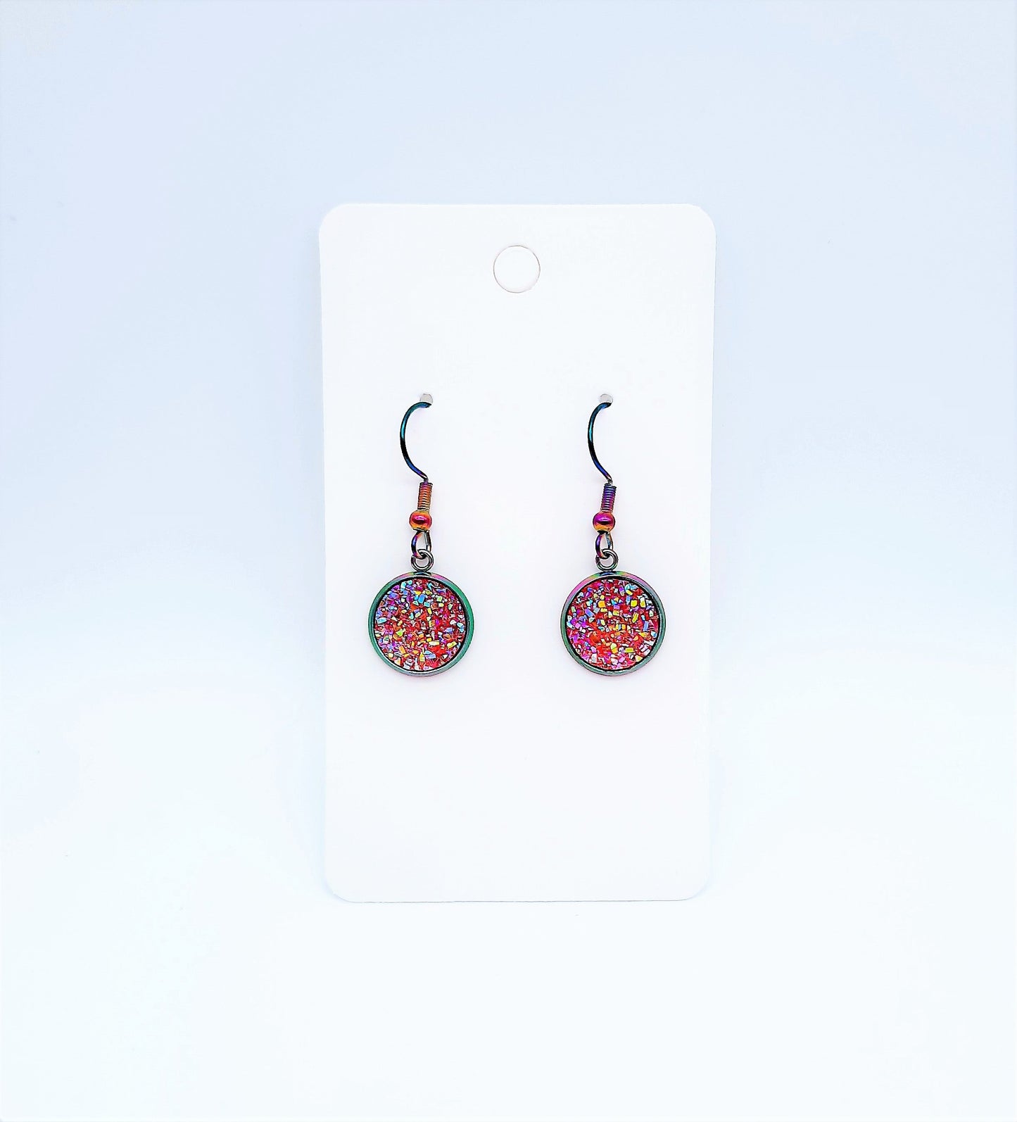 Iridescent Druzy Stone Earrings