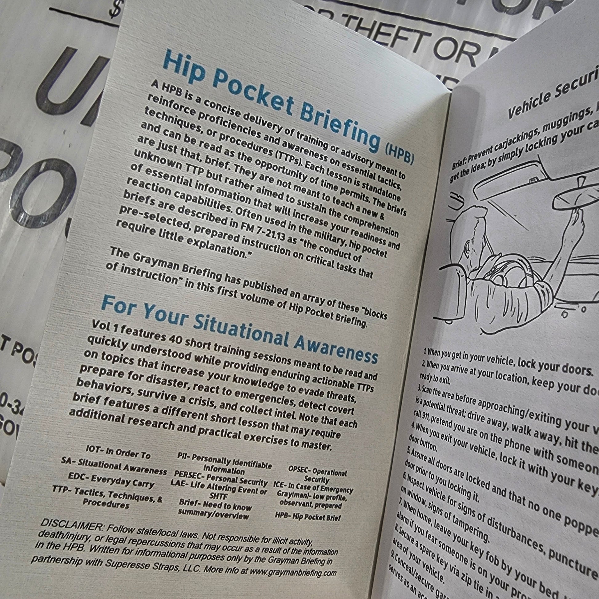 Hip Pocket Brief Volume 1 - Tactics, Techniques, and Procedures for the Everyday Civilian - Concordia Style Boutique