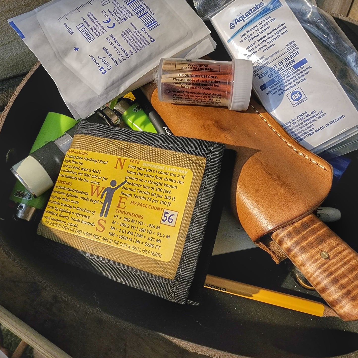 Land Nav Decal - Map Reading, Conversions, Pace Count, & Travel Tips - Concordia Style Boutique