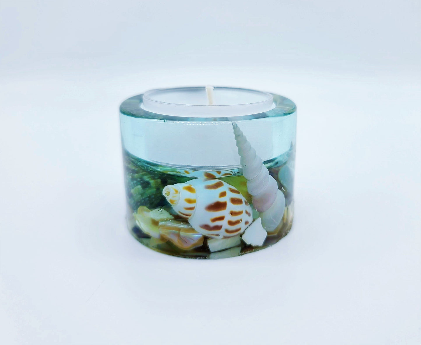 Seascape Resin Tealight Candle Holder