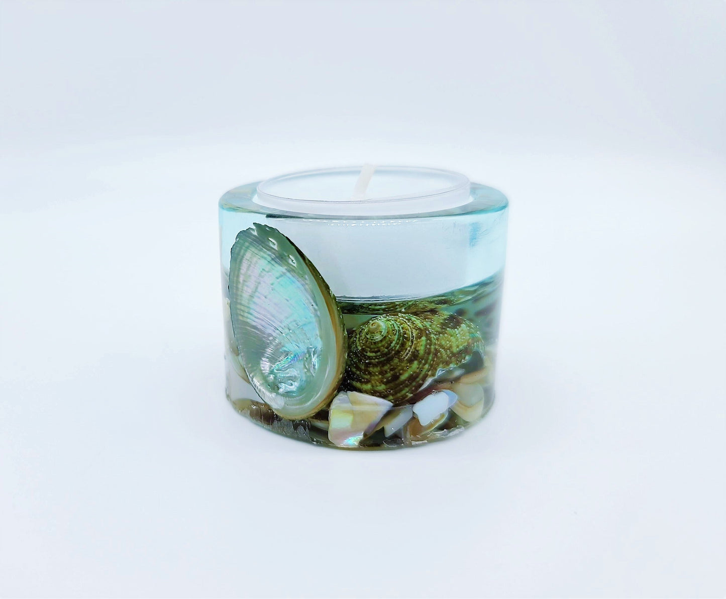 Seascape Resin Tealight Candle Holder