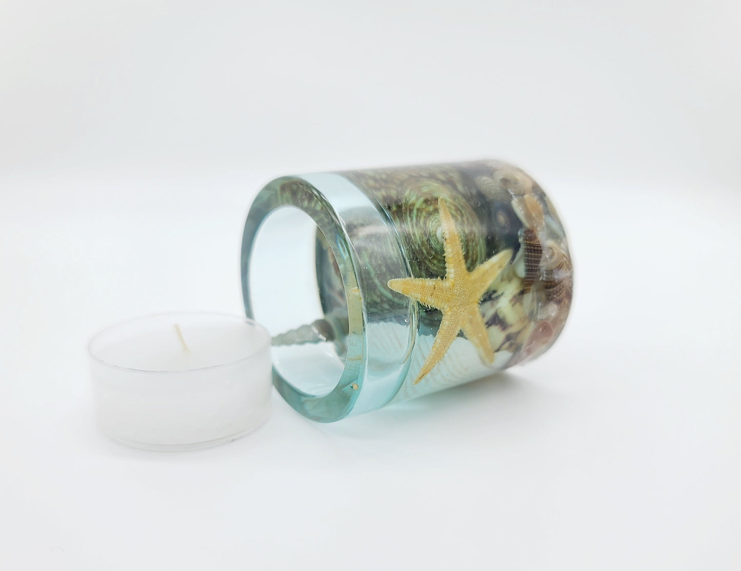 Seascape Resin Tealight Candle Holder