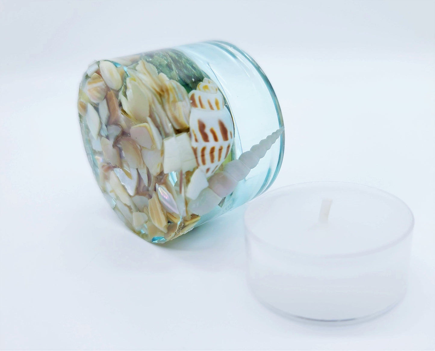 Seascape Resin Tealight Candle Holder