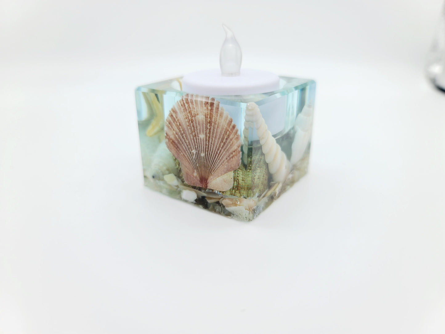 Seascape Resin Tealight Candle Holder