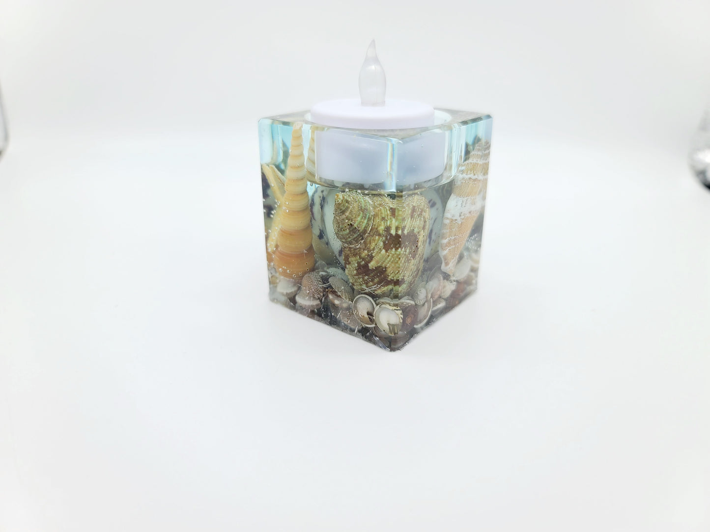 Seascape Resin Tealight Candle Holder