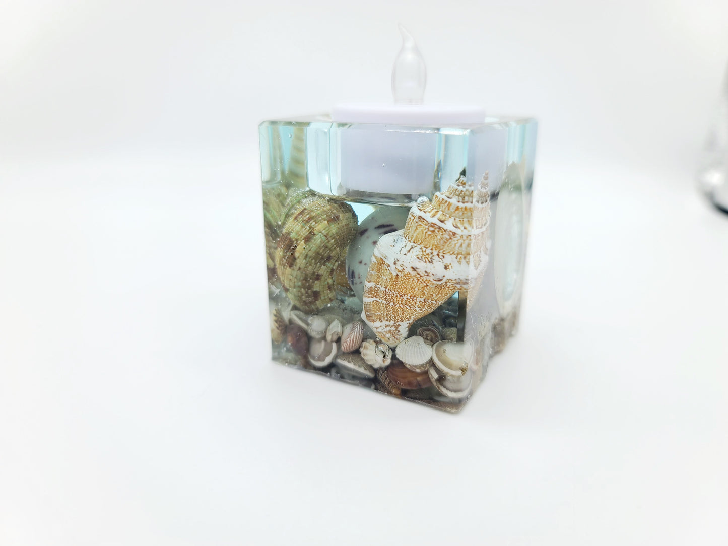 Seascape Resin Tealight Candle Holder