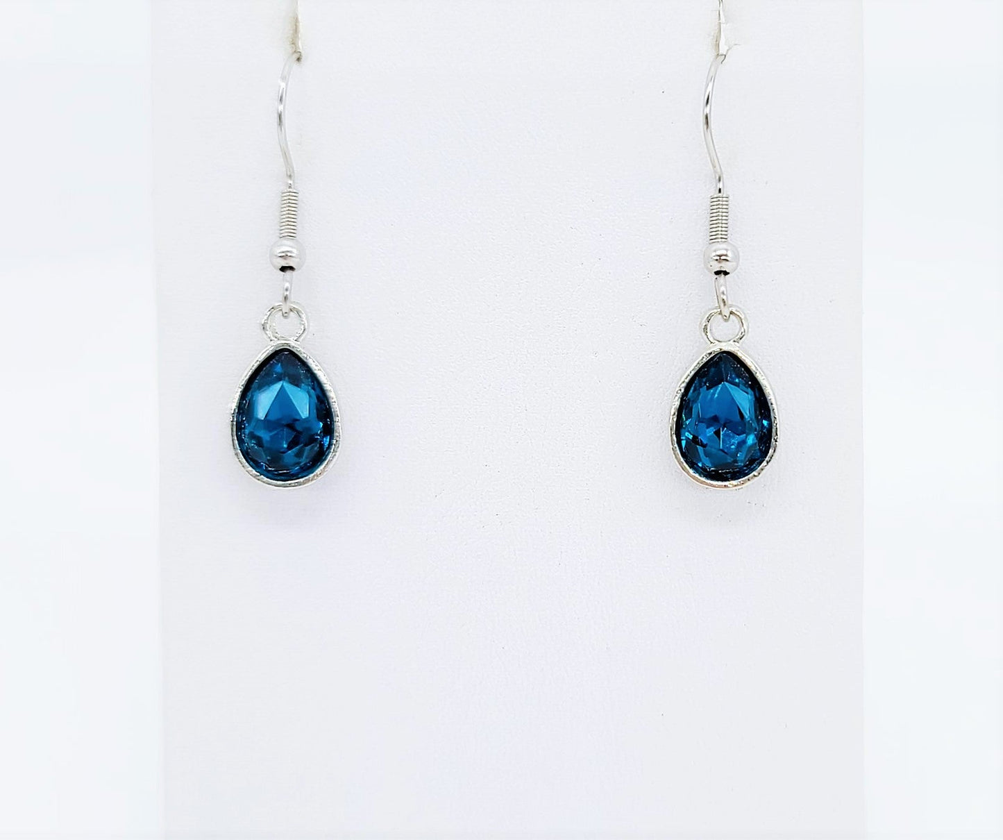 Gemstone Teardrop Dangle Earrings