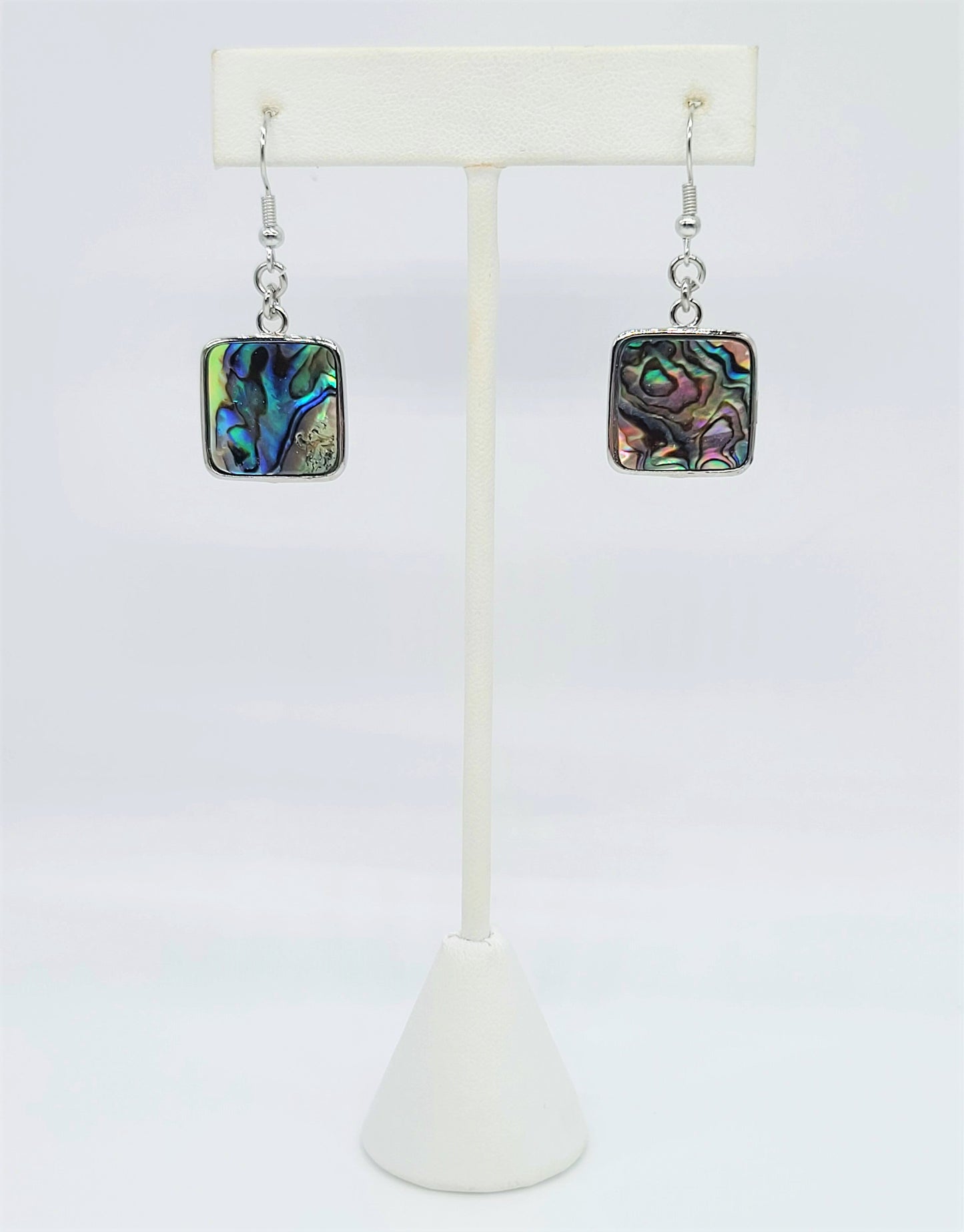 Abalone / Paua Seashell Square Earrings