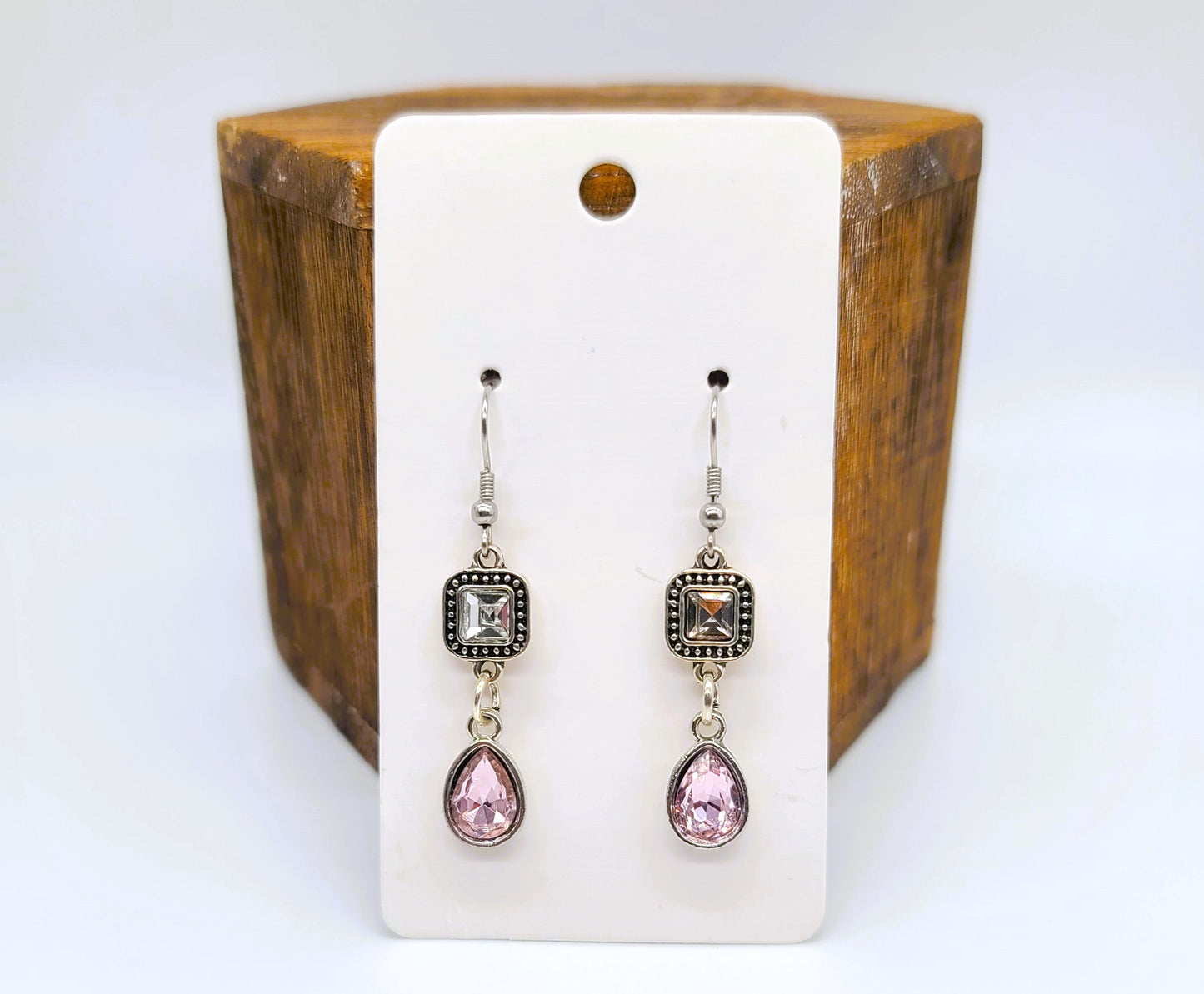 Multifaceted Teardrop Dangle Earrings