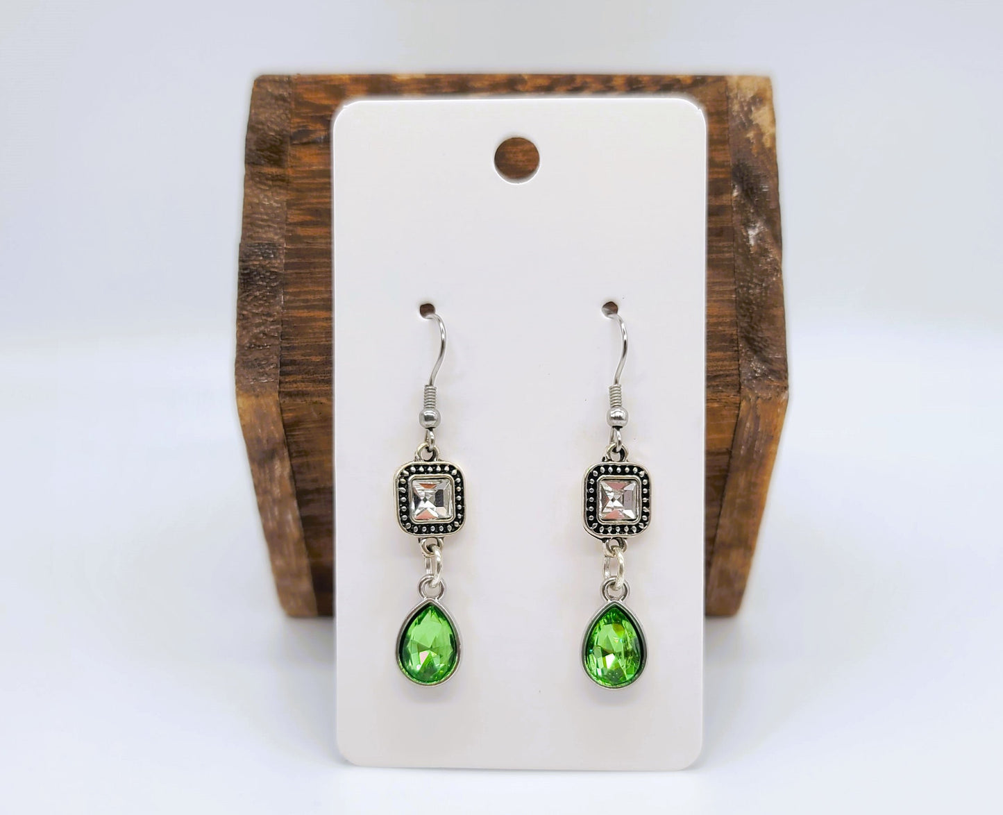 Multifaceted Teardrop Dangle Earrings