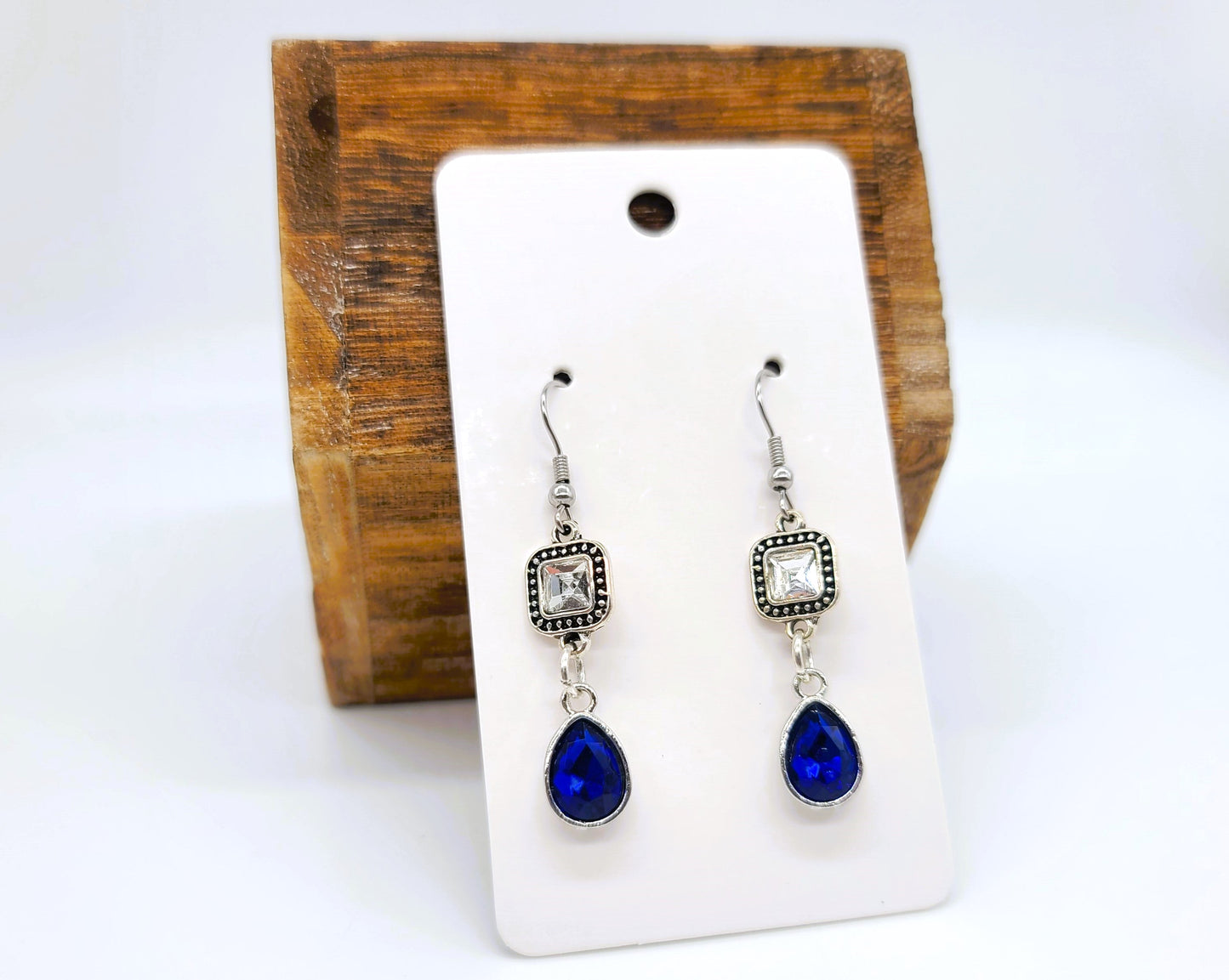 Multifaceted Teardrop Dangle Earrings