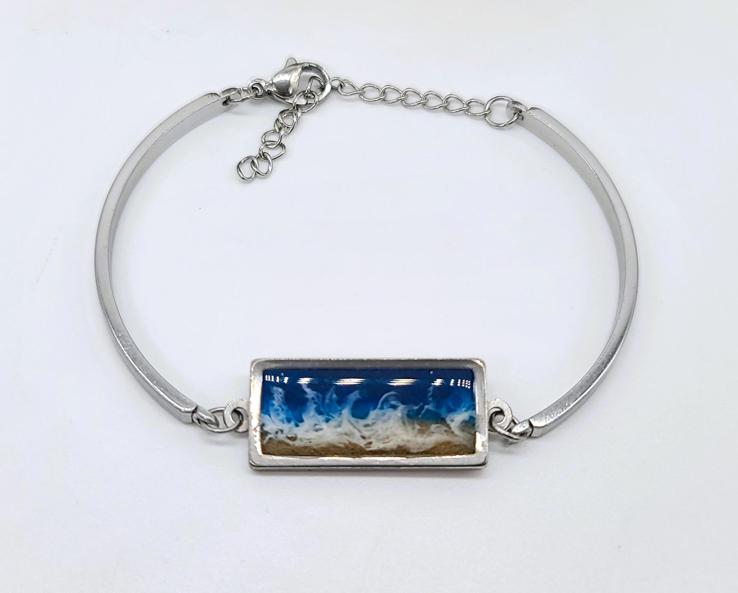 Rectangle Shaped Resin Seascape Bracelet