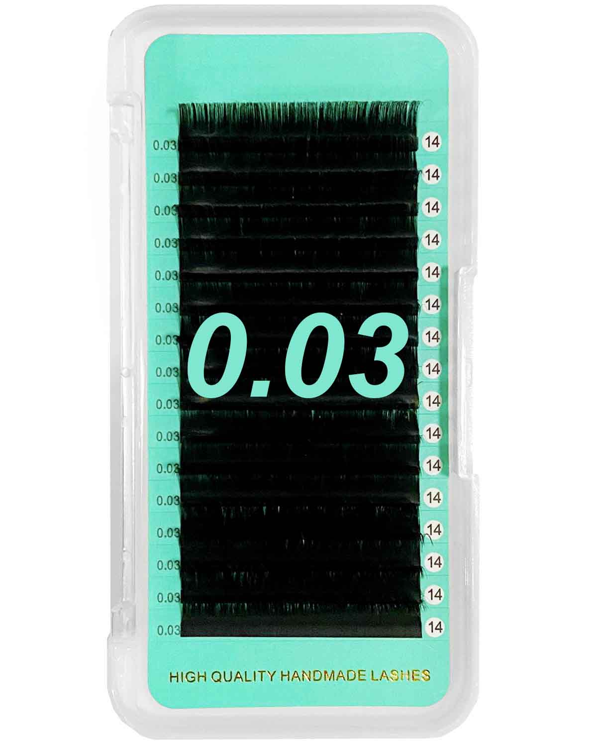 Cashmere Matte FauxMink Deep Black Individual Lashes 0.03mm Mega Volume 【16-lines No-logo】