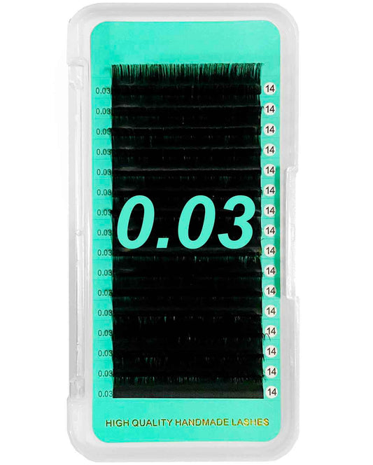 Cashmere Matte FauxMink Deep Black Individual Lashes 0.03mm Mega Volume 【16-lines No-logo】