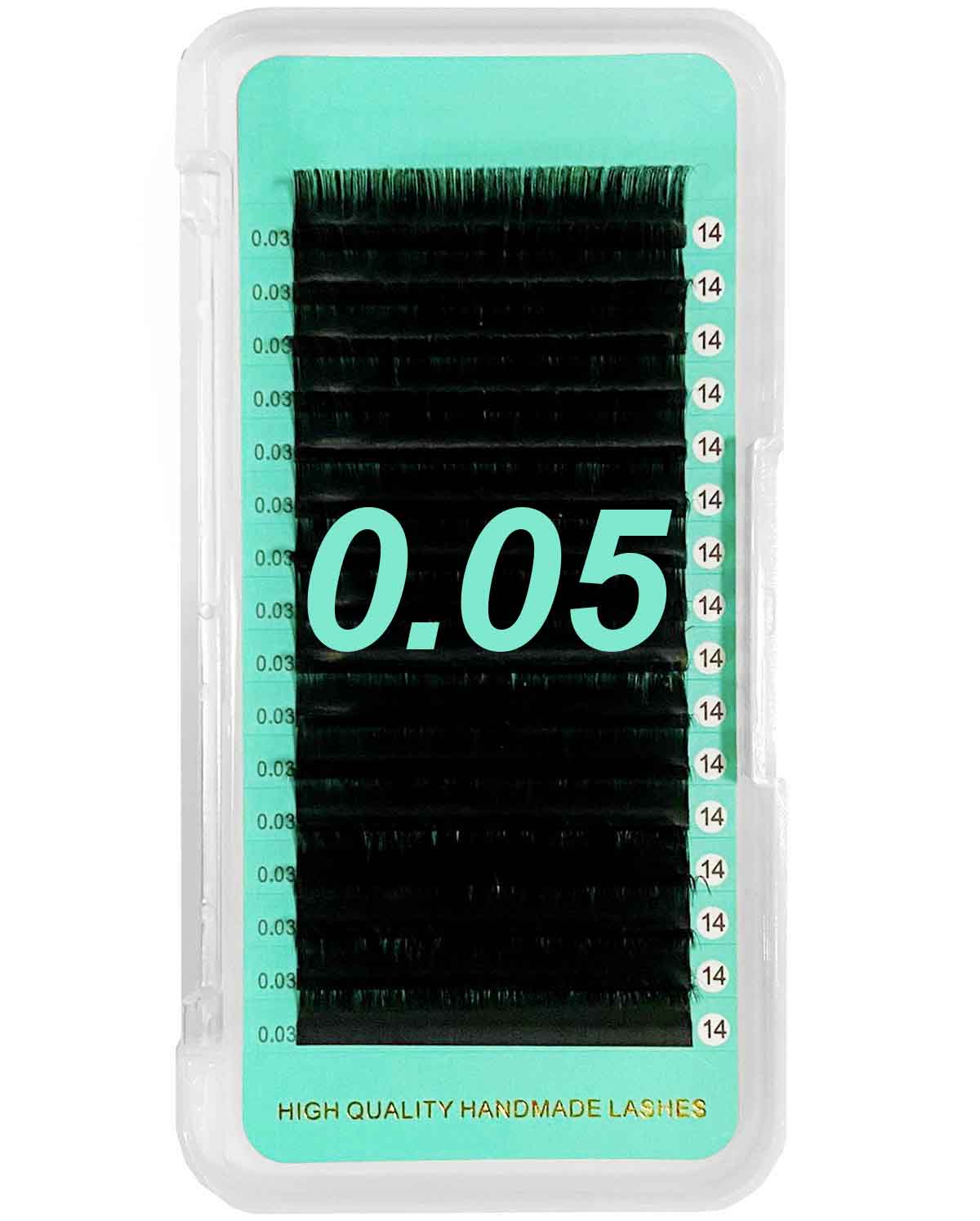 Cashmere Matte Faux Mink Deep Black Individual Lash Extensions【0.05mm Volume 16-lines No-logo】