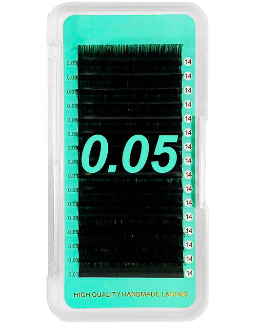 Cashmere Matte Faux Mink Deep Black Individual Lash Extensions【0.05mm Volume 16-lines No-logo】