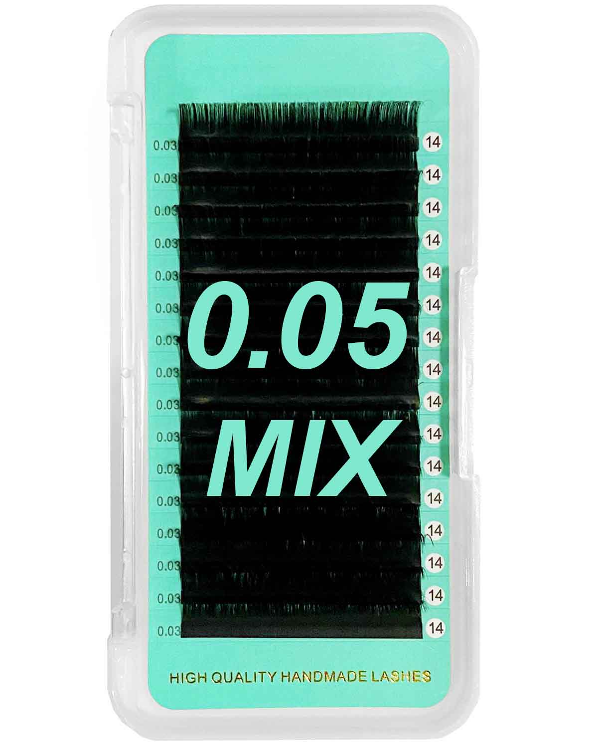 Cashmere Matte Faux Mink Deep Black Individual Lash Extensions【0.05mm Volume 16-lines No-logo】