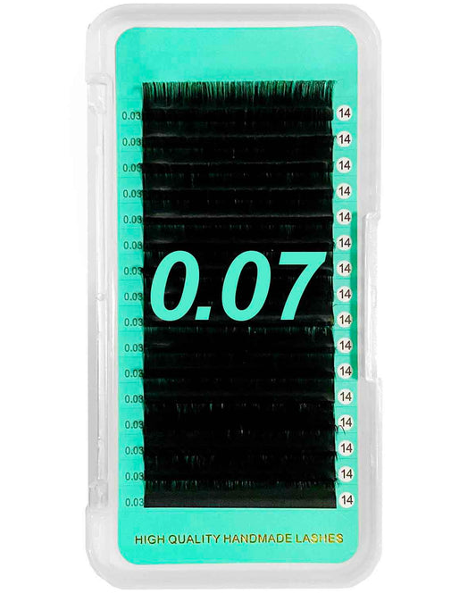 Cashmere Matte FauxMink Deep Black Individual Lash Extensions 0.07mm【16-lines No-logo】