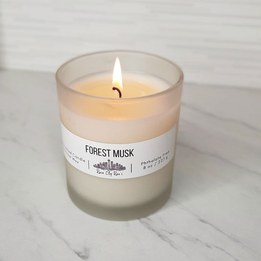 Forest Musk 8 oz Frosted Candle